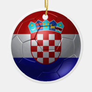 Croatia ball ceramic tree decoration