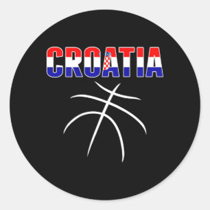 Croatia Basball Fans Jersey - Croatian Flag Sport Classic Round Sticker