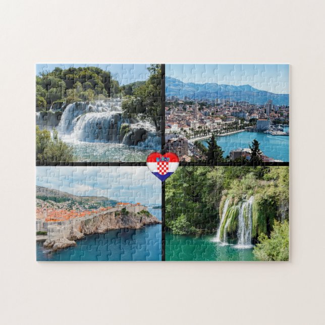 Croatia Beautiful Scenic Landmarks - Europe Jigsaw Puzzle (Horizontal)