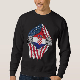 Croatia Blood Inside Me Croatian Flag Sweatshirt