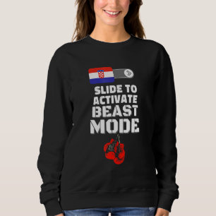 Croatia Boxing Gloves Fighting Men Women Kids Sweatshirt