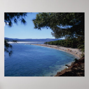 Croatia, Brac Island, Bol, Golden Cape Beach 2 Poster