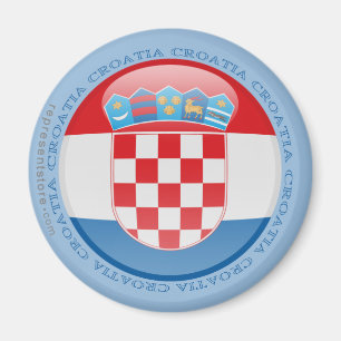 Croatia Bubble Flag Magnet