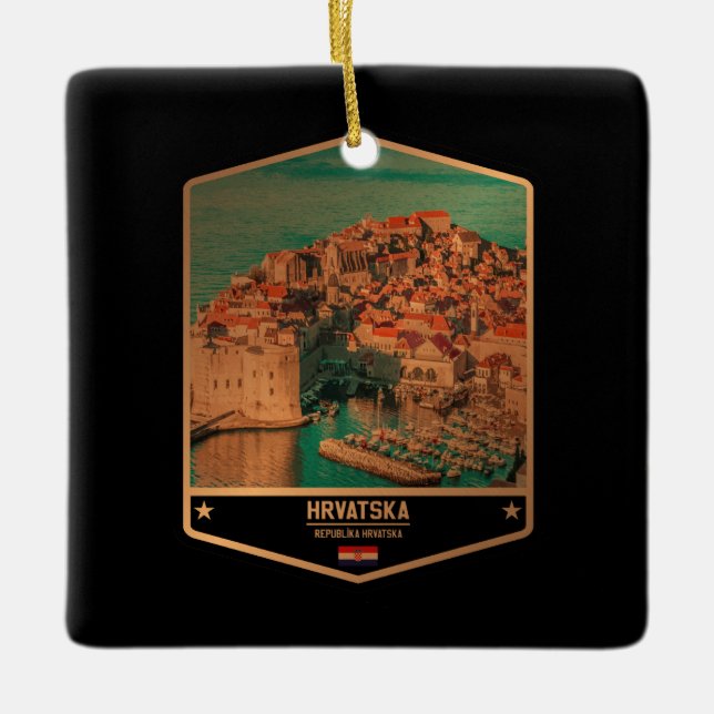 Croatia Ceramic Ornament (Front)