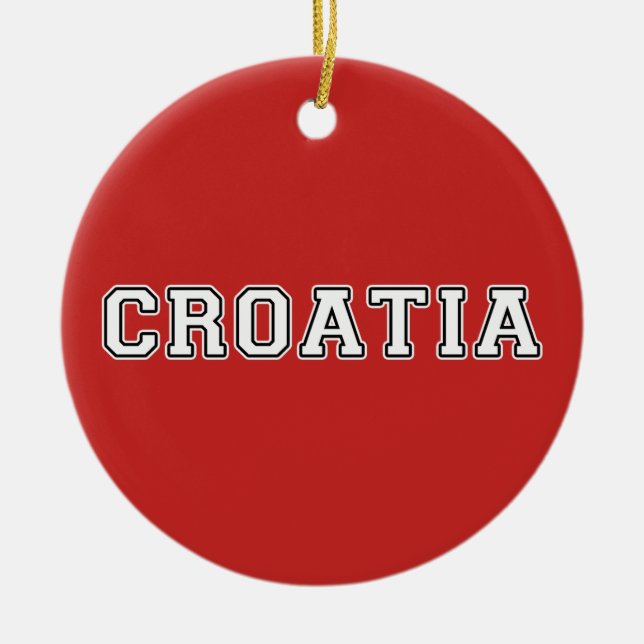 Croatia Ceramic Tree Decoration (Front)
