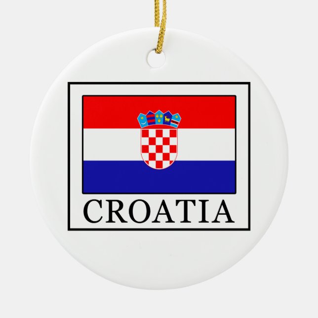 Croatia Ceramic Tree Decoration (Front)