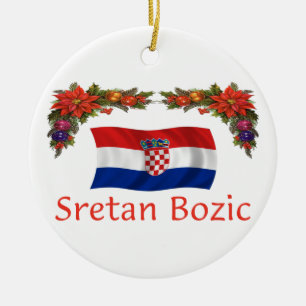 Croatia Christmas Ceramic Tree Decoration