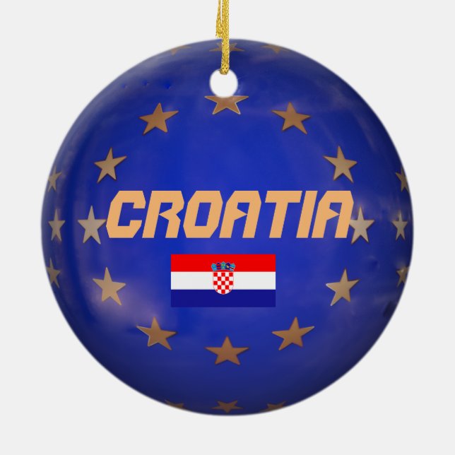 Croatia Christmas Ornament (Back)