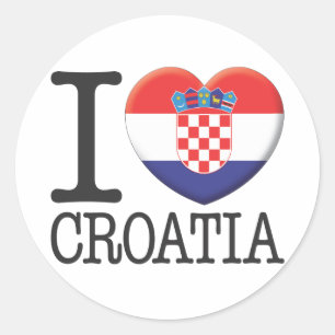Croatia Classic Round Sticker