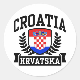 Croatia Classic Round Sticker