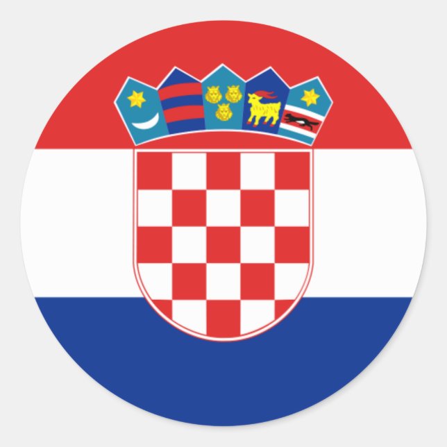 croatia classic round sticker (Front)