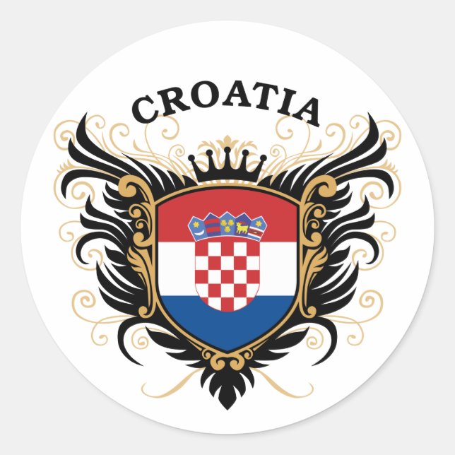 Croatia Classic Round Sticker (Front)