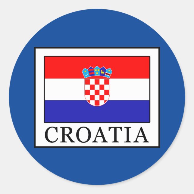 Croatia Classic Round Sticker (Front)