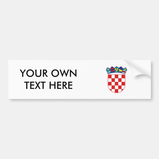 Croatia Coat of Arms Bumper Sticker (Front)