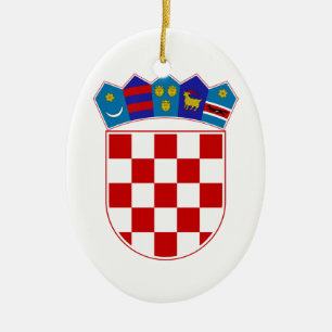 Croatia Coat of Arms Ceramic Tree Decoration
