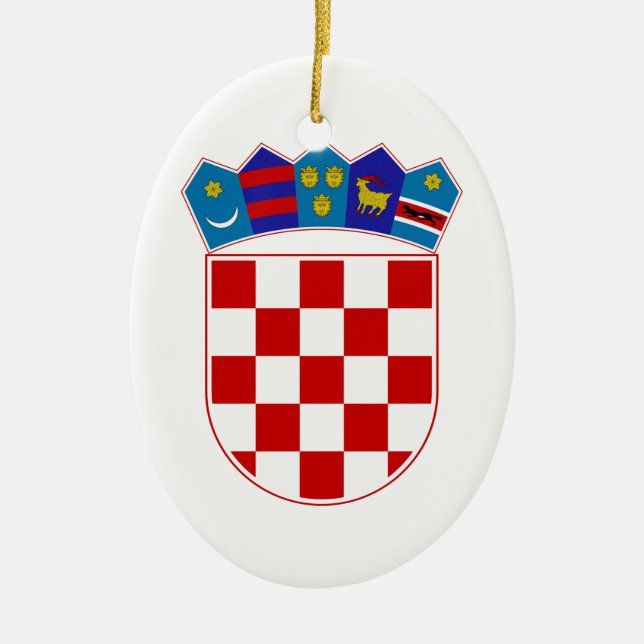 Croatia Coat of Arms Ceramic Tree Decoration (Front)