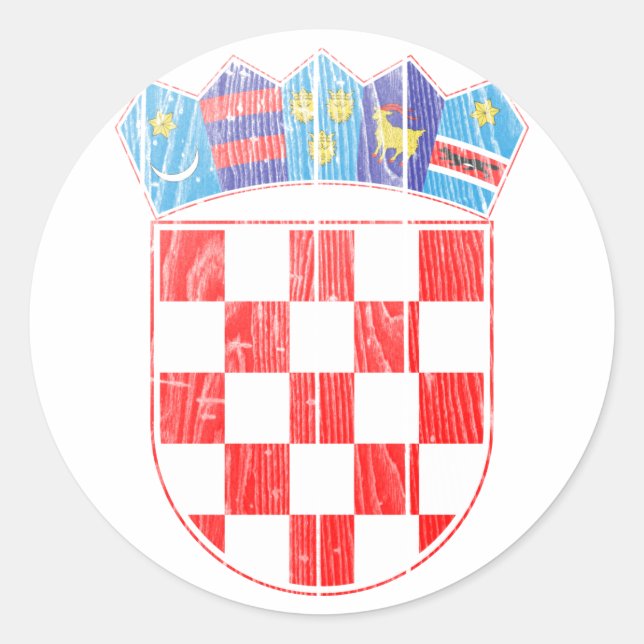 Croatia Coat Of Arms Classic Round Sticker (Front)