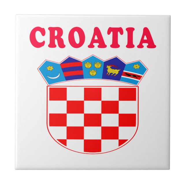 Croatia Coat Of Arms Designs Tile (Front)