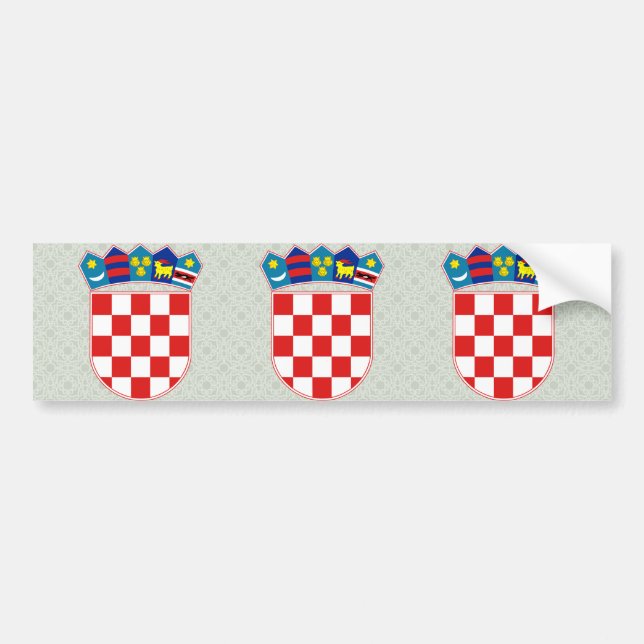 Croatia Coat of Arms detail Bumper Sticker (Front)