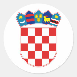 Croatia Coat of arms HR Hrvatska Classic Round Sticker