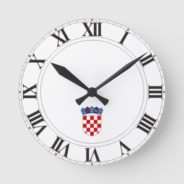 Croatia Coat of Arms Round Clock (Front)