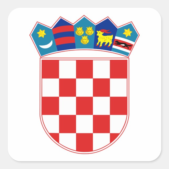 Croatia Coat of Arms Square Sticker (Front)
