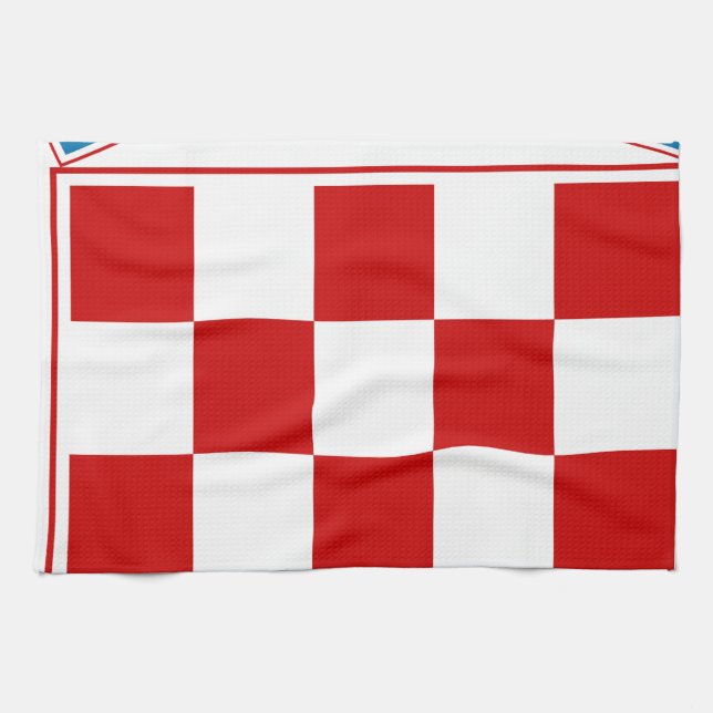 Croatia Coat of Arms Tea Towel (Horizontal)