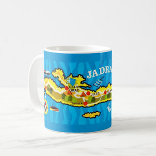 Croatia Colourful Map Mug