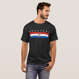 Croatia country flag symbol long hrvatska T-Shirt