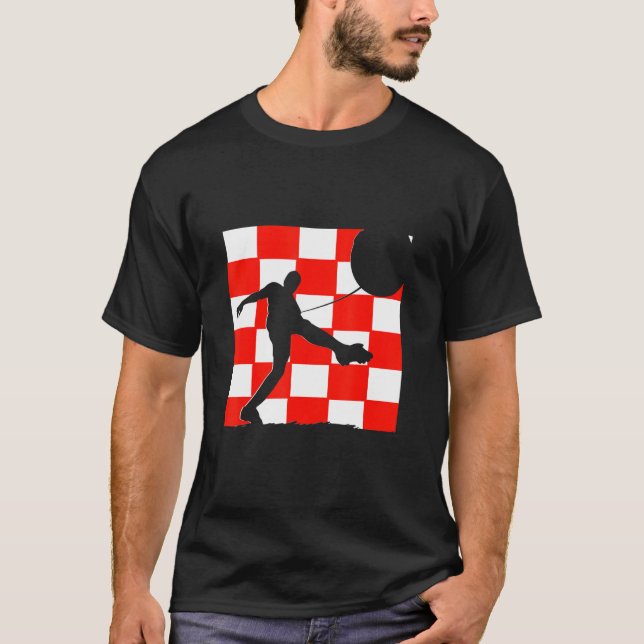 Croatia Croatia Flag Croatian Soccer Player Croati T-Shirt (Front)