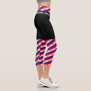 Croatia & Croatian Flag fashion, Fitness Capri Leggings