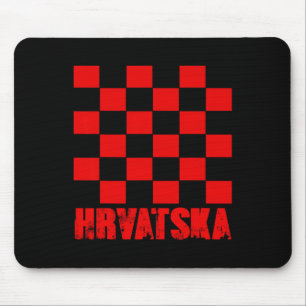 Croatia Croatian Flag Hrvatska Soccer Jersey Style Mouse Mat