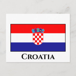 Croatia (Croatian) Flag Postcard