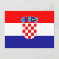 Croatia (Croatian) Flag Postcard