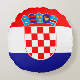 Croatia (Croatian) Flag Round Cushion