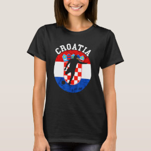 Croatia Croatian Football Croatian Flag Hrvatska S T-Shirt
