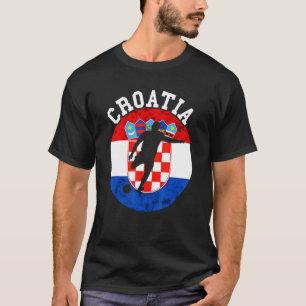Croatia Croatian Football Croatian Flag Hrvatska S T-Shirt