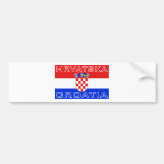 Croatia Croatian Hrvatska Flag Bumper Sticker