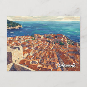 Croatia Dubrovnik Travel Postcard