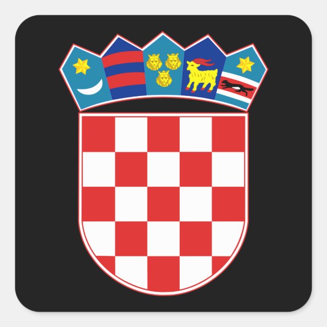 croatia emblem square sticker (Front)