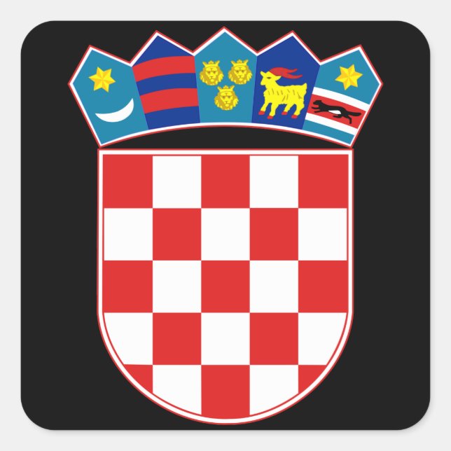 croatia emblem square sticker (Front)