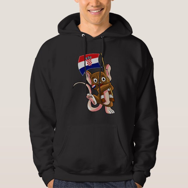 Croatia Fan Mouse Hoodie (Front)