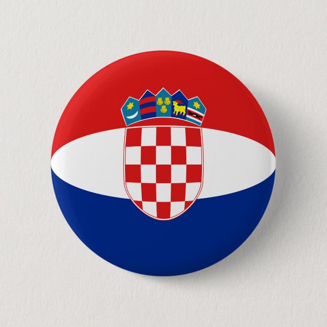 Croatia Fisheye Flag Button (Front)