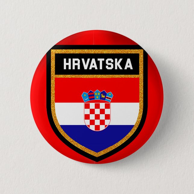 Croatia Flag 6 Cm Round Badge (Front)