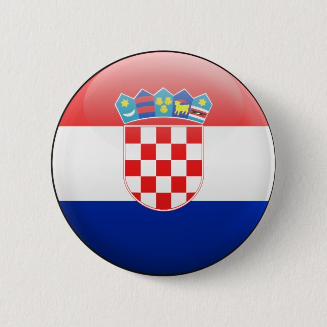 Croatia Flag 6 Cm Round Badge (Front)
