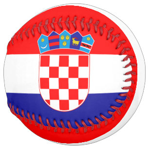 Croatia Flag and Coat of Arms Patriotic Softball