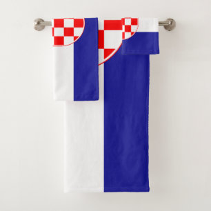 Croatia Flag Bath Towel Set