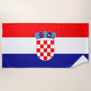 Croatia flag Beach Towel