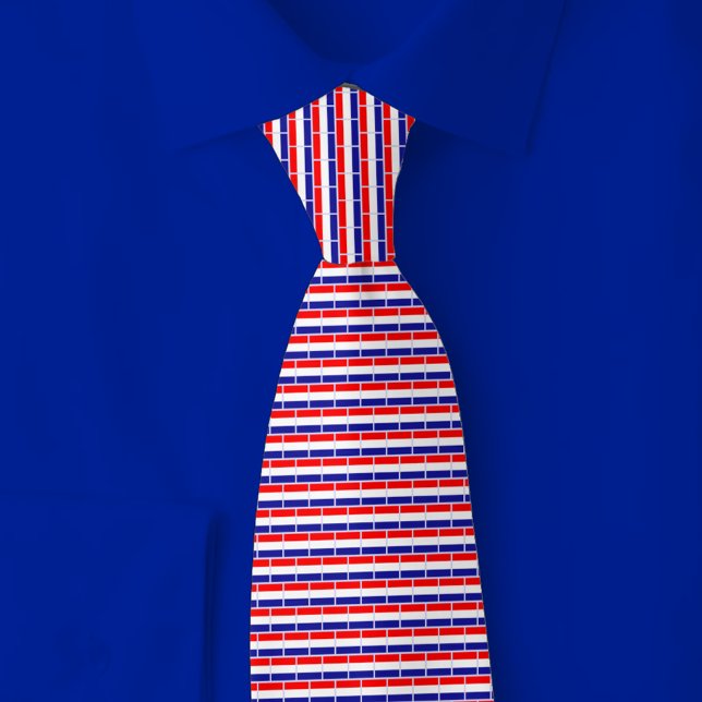 Croatia Flag Brick Pattern Tie (Creator Uploaded)