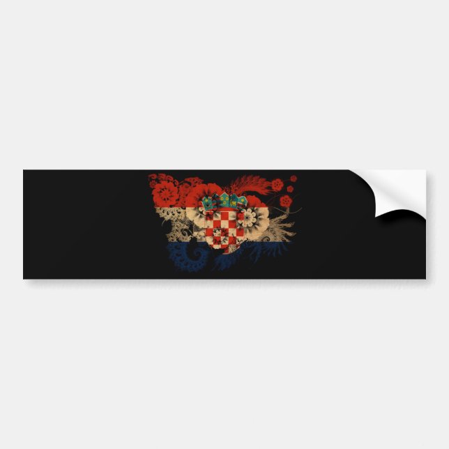 Croatia Flag Bumper Sticker (Front)